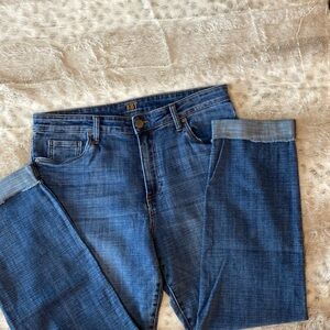 Kut From the Kloth High Rise Ankle Straight Leg Jeans